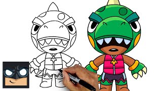 How To Draw DINO LEON  BRAWL STARS [upl. by Araeit]