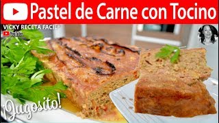 PASTEL DE CARNE JUGOSO  VickyRecetaFacil [upl. by Uyerta717]