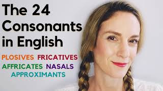 The 24 Consonant Sounds in English  English Phonology [upl. by Illek918]