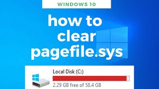 How to delete and clear pagefilesys  Windows 10 [upl. by Ayital557]