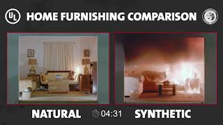 UL FSRI Home Furnishings Comparison Natural vs Synthetic [upl. by Etteuqal]