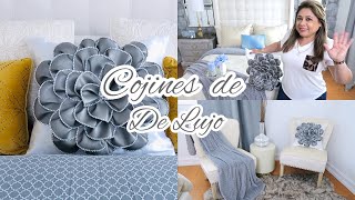 COMO HACER COJINES ELEGANTES FACILES Y RAPIDOS SIN CREMALLERA  DIY COJIN DE FLOR 🌼 diycojines [upl. by Amisoc]