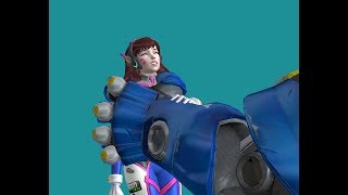 Overwatch  Dva pinnedcharge ryona All legendary skins [upl. by Nnelg]