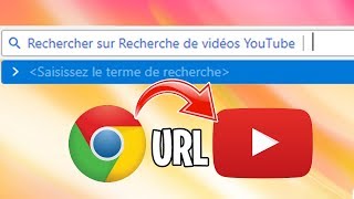 TUTO RECHERCHER DIRECTEMENT SUR YOUTUBE DANS LA BARRE DE RECHERCHE DE GOOGLE CHROME [upl. by Erdna]