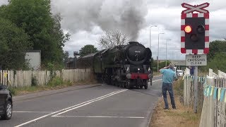 35018  British India Line visits the Wensleydale Railway [upl. by Ahsauqal]