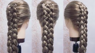 Trenza de 5 Cabos  Técnica Tradicional  How To 5 Strand Braid [upl. by Eihcir247]