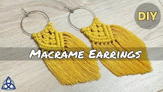 DIY  Most POPULAR Macrame Earrings on INSTAGRAM  Macrame Jewelry [upl. by Lesli]