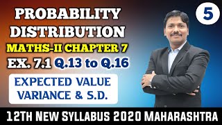 Probability Distribution Ex 71 Part 5  12th MathsII New Syllabus 2020 Maharashtra  Dinesh Sir [upl. by Cuttie514]