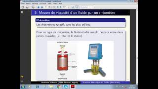 604 MDF Série 1 Exercices 56 Mesure de la viscosité dun fluide par un rhéomètre [upl. by Gorga684]