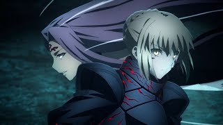 Rider vs Saber Alter Full Fight in 60fps  Fate Heavens Feel III [upl. by Nohsid]