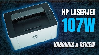 Imprime rápido y fácil HP Laser 107W Unboxing amp Review [upl. by Annahs]