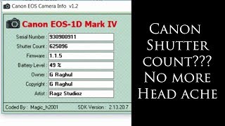 Simple and easy way to check Canon Shuttercount  Download link provided [upl. by Vincenz563]