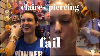 claires ear piercing gone wrong HORRIBLE EXPERIENCE [upl. by Pascha]