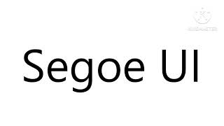 Segoe UI Font Logo [upl. by Ernesto]