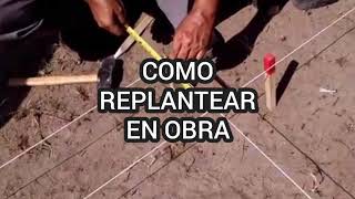 como replantear en obra en 5 minutos [upl. by Poll735]