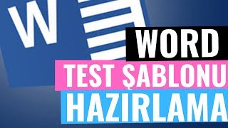 MICROSOFT WORD TEST HAZIRLAMA [upl. by Irod]