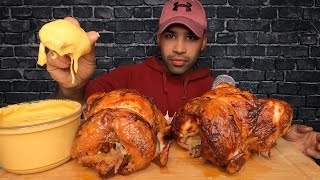 ASMR ROTISSERIE CHICKEN amp CHEESE SAUCE MUKBANG [upl. by Anha695]