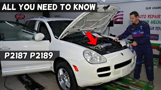 PORSCHE CAYENNE CODE P2187 P2189 SERVICE ENGINE LIGHT ON FIX [upl. by Oren35]