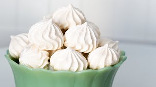 Vanilla Meringue Cookies Recipe  meringue kisses [upl. by Aiz]