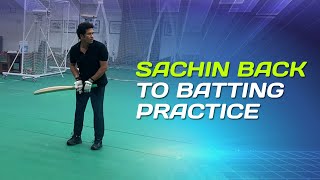 Sachin Tendulkar amp classic straight drives hear the sound of the bat  MCA Indoor Practice [upl. by Hilaria]