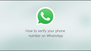 How To Verify Your Phone Number  WhatsApp [upl. by Salokkin]