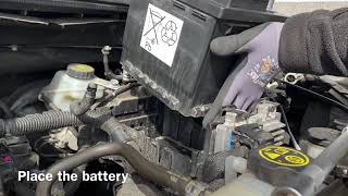 How to replace your battery Vauxhall Corsa E MK4  automotive battery disassembling  assembling DIY [upl. by Ellerahc]