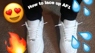 How To Perfectly Lace Up Air Force 1s The Best way [upl. by Beeck]