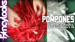 Pompones animadora DIY Disfraz Grease Cheerleader [upl. by Radnaskela]