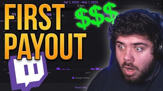 How Much MONEY Do Small Twitch Streamers Make  My First Twitch Payout [upl. by Sexton]