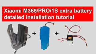 Xiaomi M365  PRO  PRO2  1S  3 extra battery installation tutorial [upl. by Eirrab]