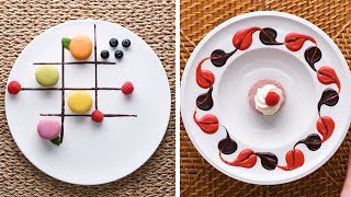 Make It Fancy With These 10 Easy Plating Hacks Elegant Desserts by So Yummy [upl. by Harvey879]