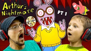 ESCAPE the CRAZY CARTOON Night 1 amp 2 FGTEEV vs Arthur the Aardvark 1 [upl. by Gader]