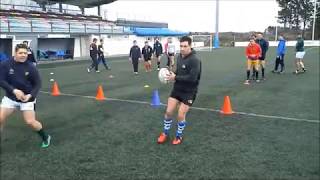 SANTANDER RUGBY SKILLS TECHNIQUE PASSE [upl. by Cirdet]