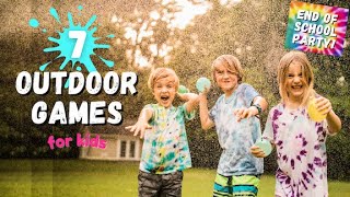 7 FUN GAMES TO PLAY OUTSIDE FOR KIDS END OF SCHOOL YEAR PARTY IDEAS [upl. by Mariele]