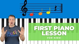 Easy First Piano Lesson  For Kids [upl. by Esihcoc]