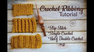 Crochet Ribbing Tutorial [upl. by Atenik]