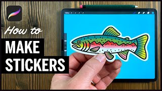 How to make STICKERS Procreate  Full Process [upl. by Udell]