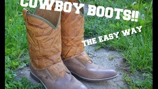 DIY COWBOY BOOTS  Fck The System Style [upl. by Edelsten152]