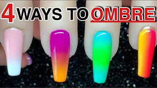 4 WAYS TO OMBRÉ WITH GEL POLISH  Nailsbykamin [upl. by Augustin837]