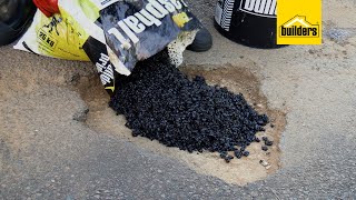 Fix Potholes Yourself With Cold Tar Mix [upl. by Machutte456]