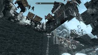 Skyrim GLITCH Secret Chests in Windhelm  Fall through the floor [upl. by Hodosh642]