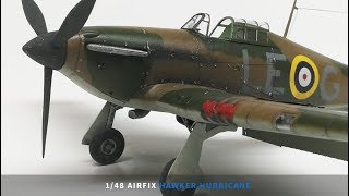 148 Airfix Hawker Hurricane Mk 1  Extended Build [upl. by Belvia205]