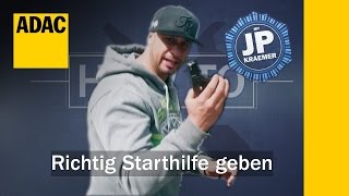 Starthilfe geben – so geht’s richtig  HowTo mit JP Kraemer  ADAC [upl. by Aicirtam]