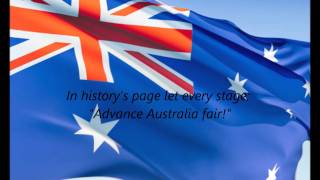 Australian National Anthem  quotAdvance Australia Fairquot EN [upl. by Towne]