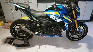 SUZUKI GSXS 750  SILENCIEUX SC PROJECT S1 [upl. by Adlai]