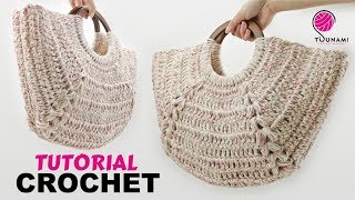 TUTORIAL BORSA UNCINETTO  quotAgataquot CROCHET EASY BAG [upl. by Demona]