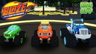 Blaze and the Monster Machines  Racing Game  Light Riders Tracks  Best App For Kids [upl. by Aicnelav]