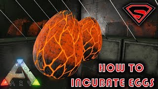 ARK HOW TO INCUBATE EGGS  HOW TO GET AND INCUBATE FERTILIZED EGGS IN ARK USING AC UNITS [upl. by Sukramal]