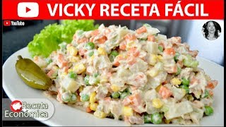 ENSALADA DE ATUN FACIL  VickyRecetaFacil [upl. by Adanama735]