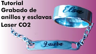 TUTORIAL GRABADO DE ANILLOS Y ESCLAVAS CON LASERCO2 ACERO INOXIDABLE CORELDRAW CORELLASER [upl. by Bean306]